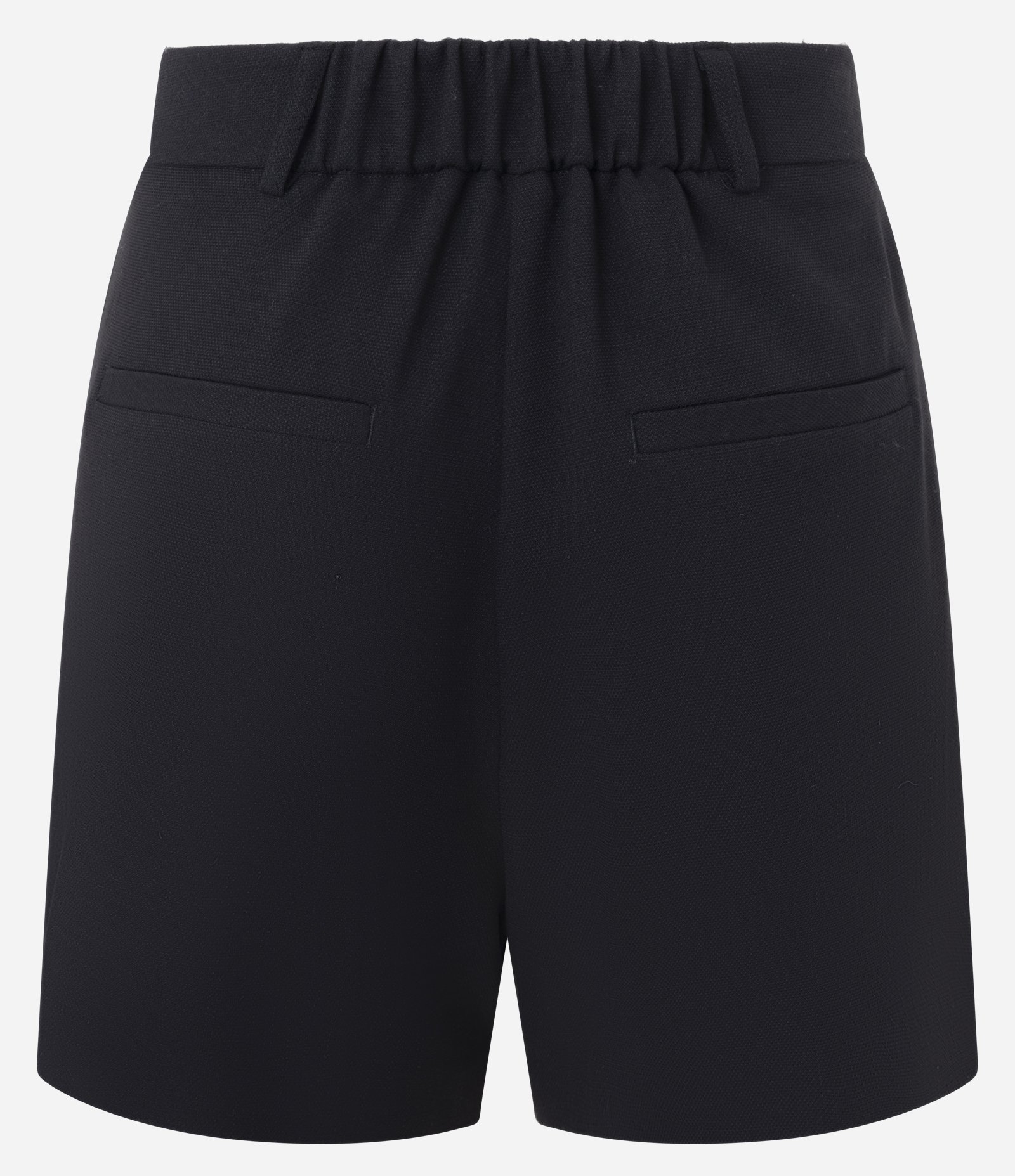 Short Alfaiatado em Crepe com Cós Elástico Preto 6