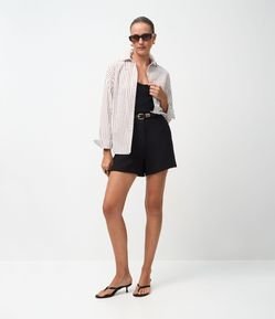 Short Alfaiatado em Crepe com Cós Elástico
