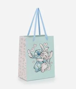 Embalagem de Presente Pequena com Estampa Stitch e Angel