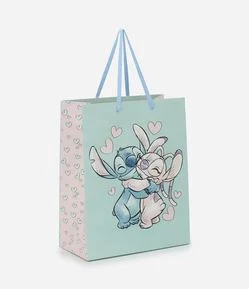 Embalagem de Presente Médio com Estampa Stitch e Angel