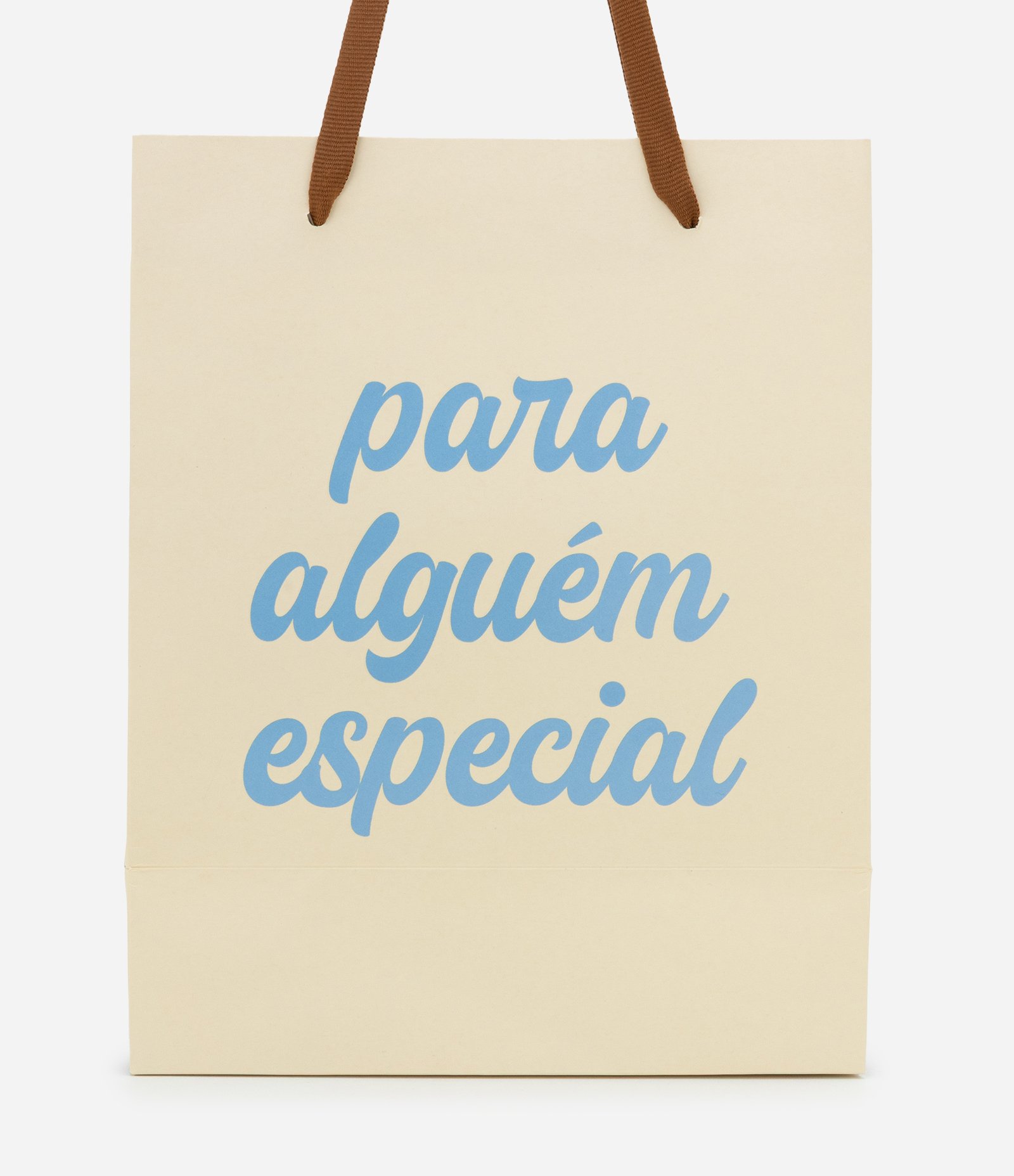 Embalagem de Presente com Estampa Lettering Para Alguém Especial Bege 2