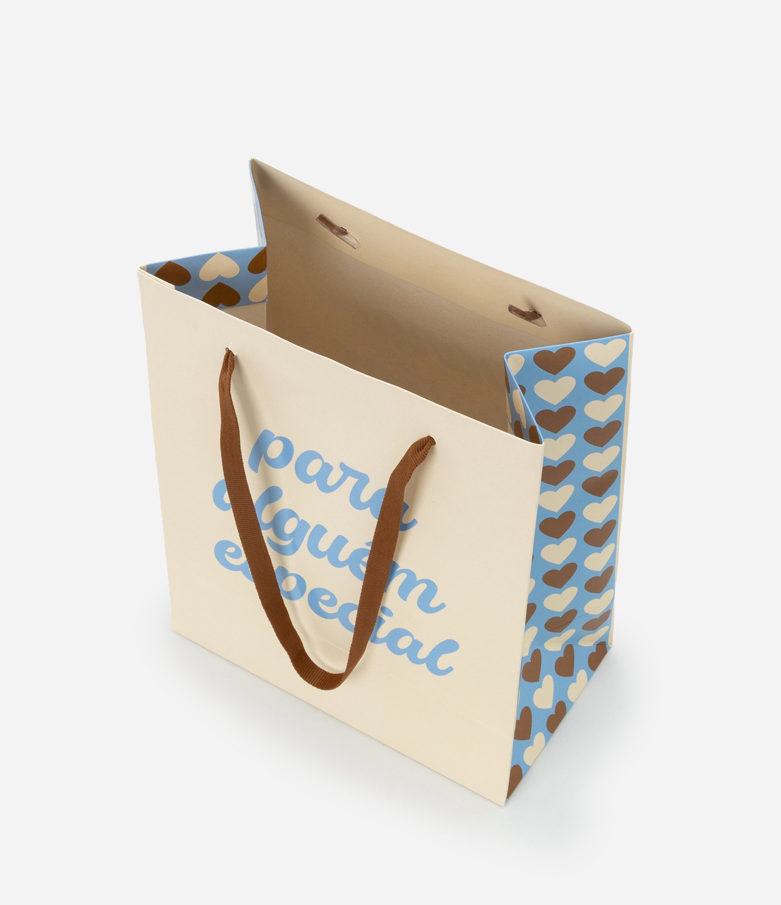 Embalagem de Presente com Estampa Lettering Para Alguém Especial Bege 3