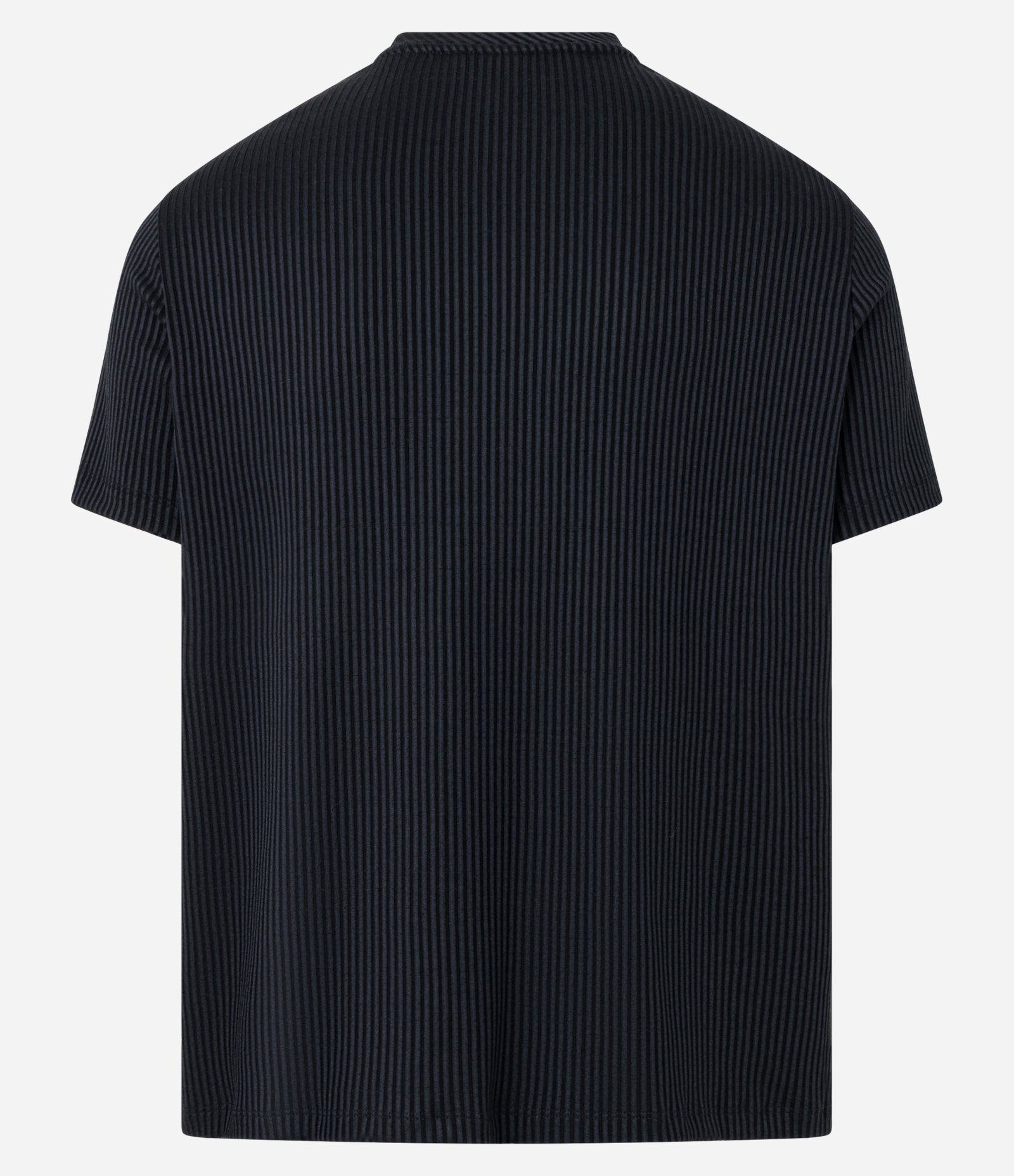 Camiseta Slim Canelada com Textura Vertical Preto 9