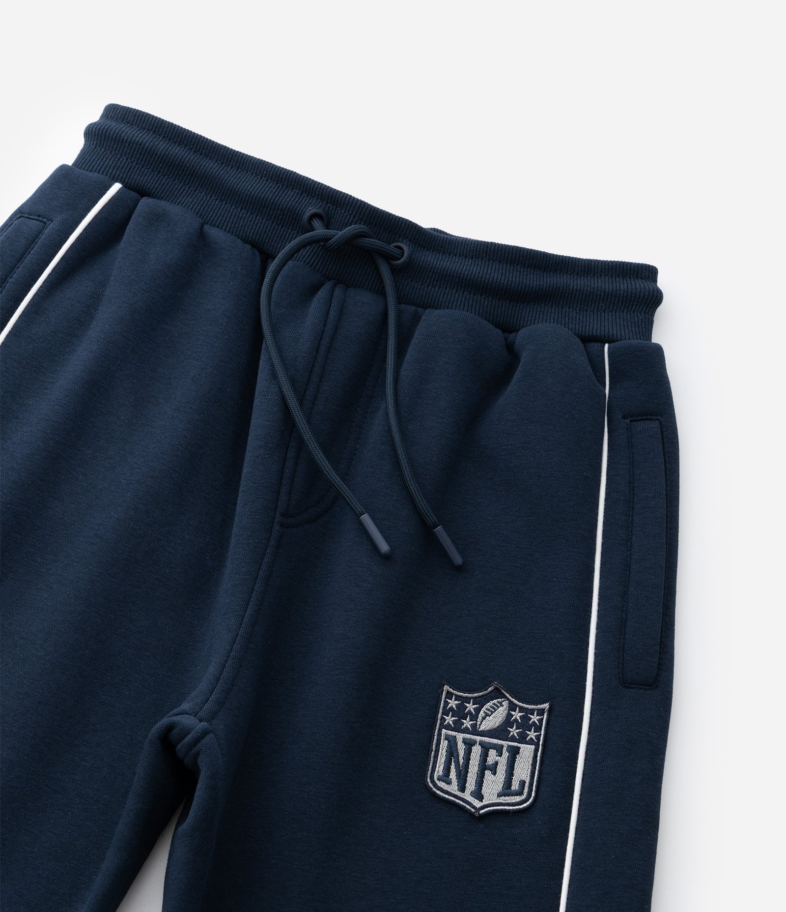 Calça Infantil em Moletom com Bordado NFL – Tam 5 a 14 Anos Azul Marinho 9