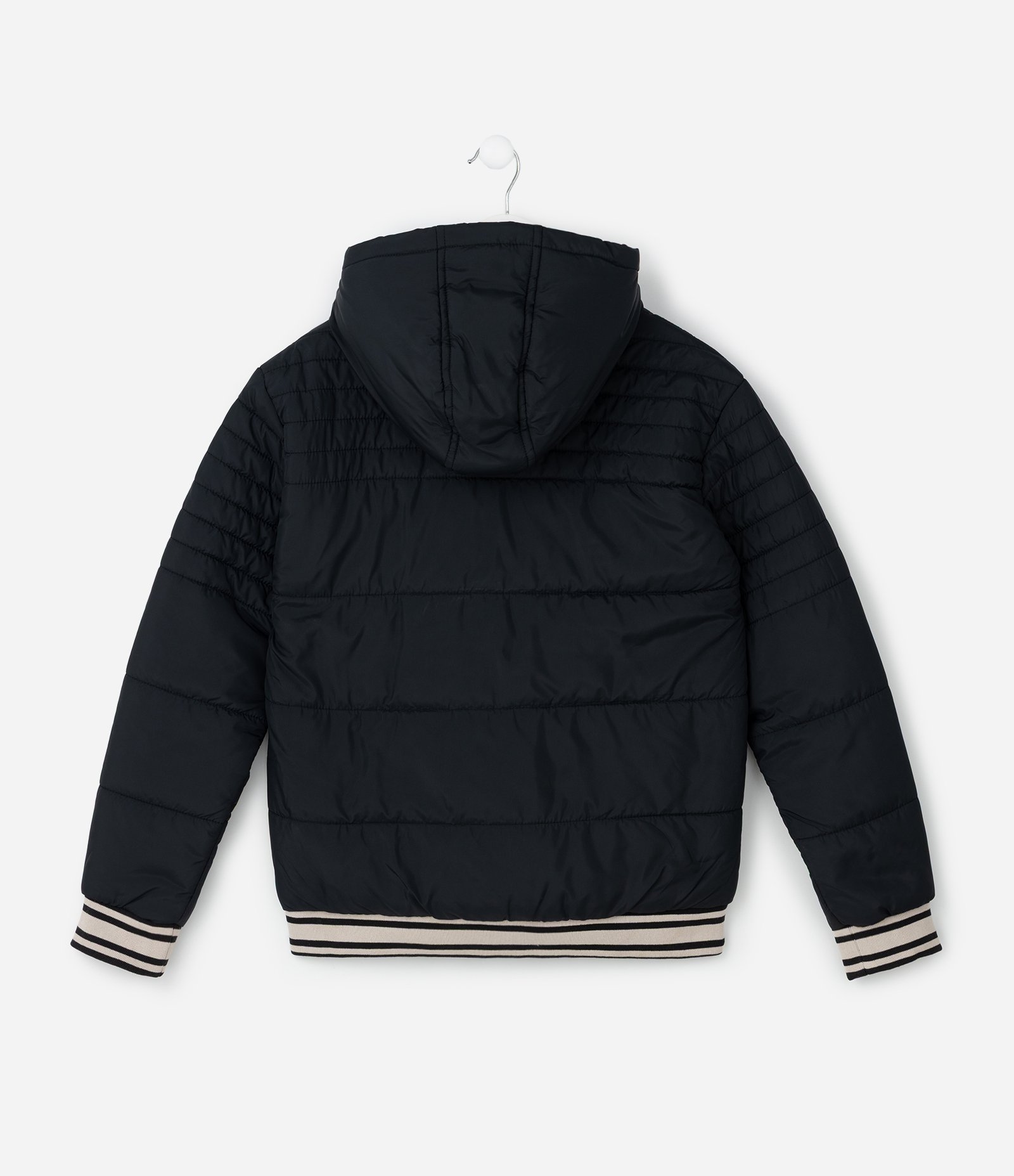 Jaqueta Infantil Puffer com Patch Emborrachado – Tam 5 a 14 Anos Preto 3