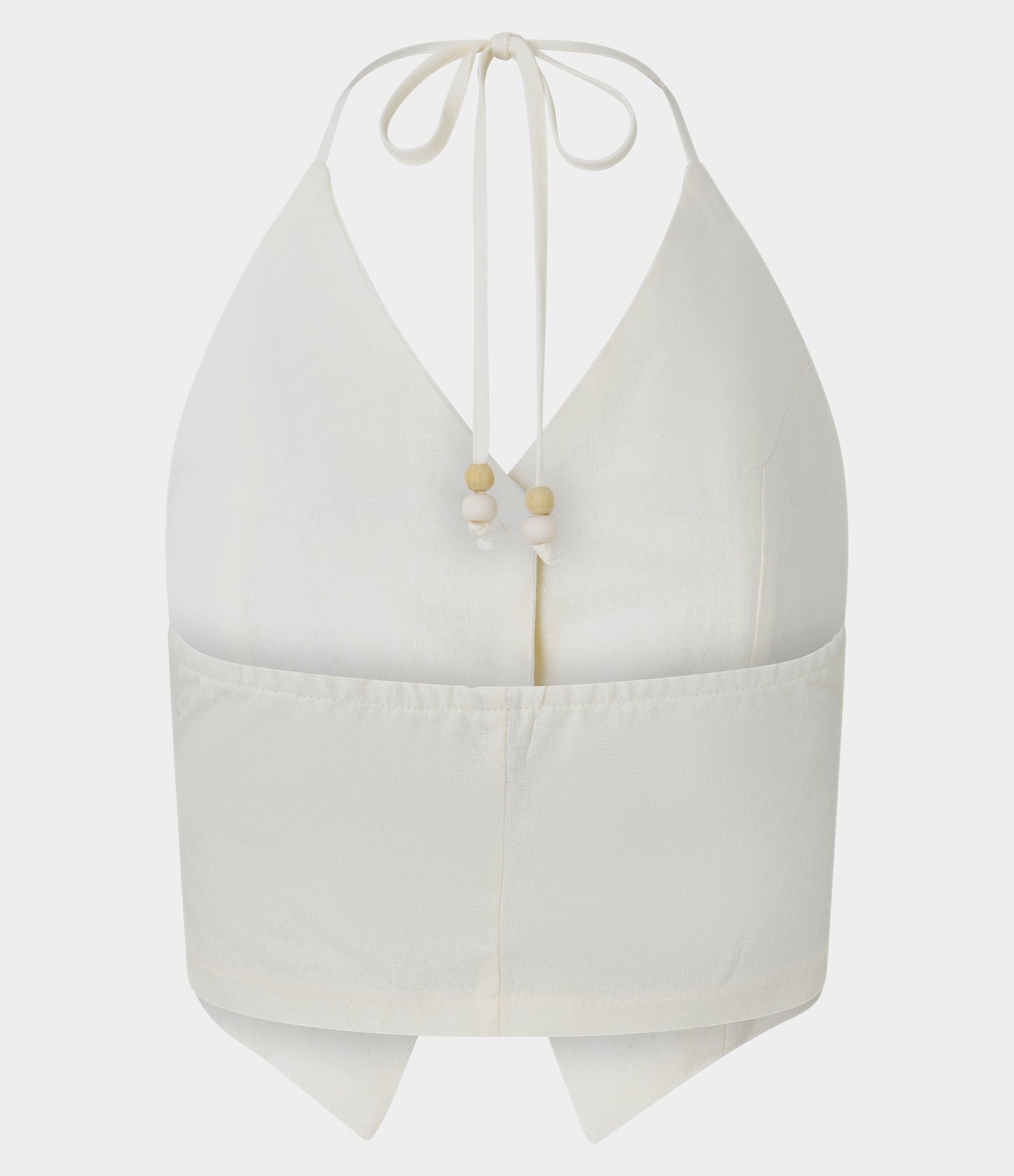 Blusa Colete Frente Única em Viscolinho Branco 7