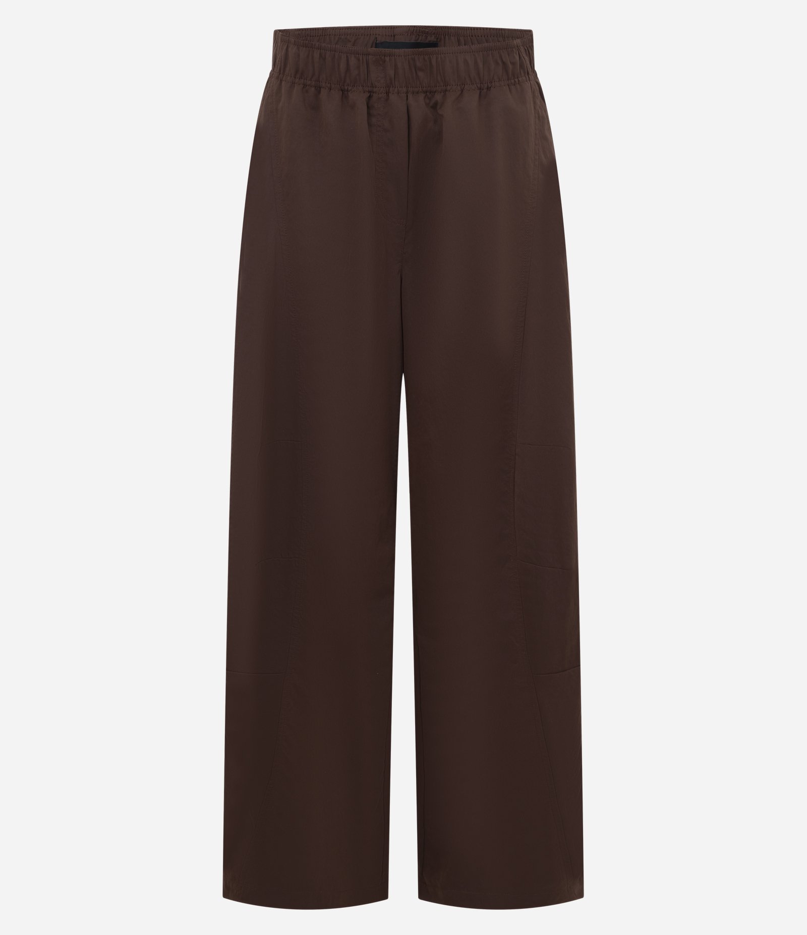 Calça Barrel com Cós Elástico Marrom 5