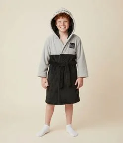 Roupão Infantil PlayStation em Fleece - Tam 5 aos 16 Anos