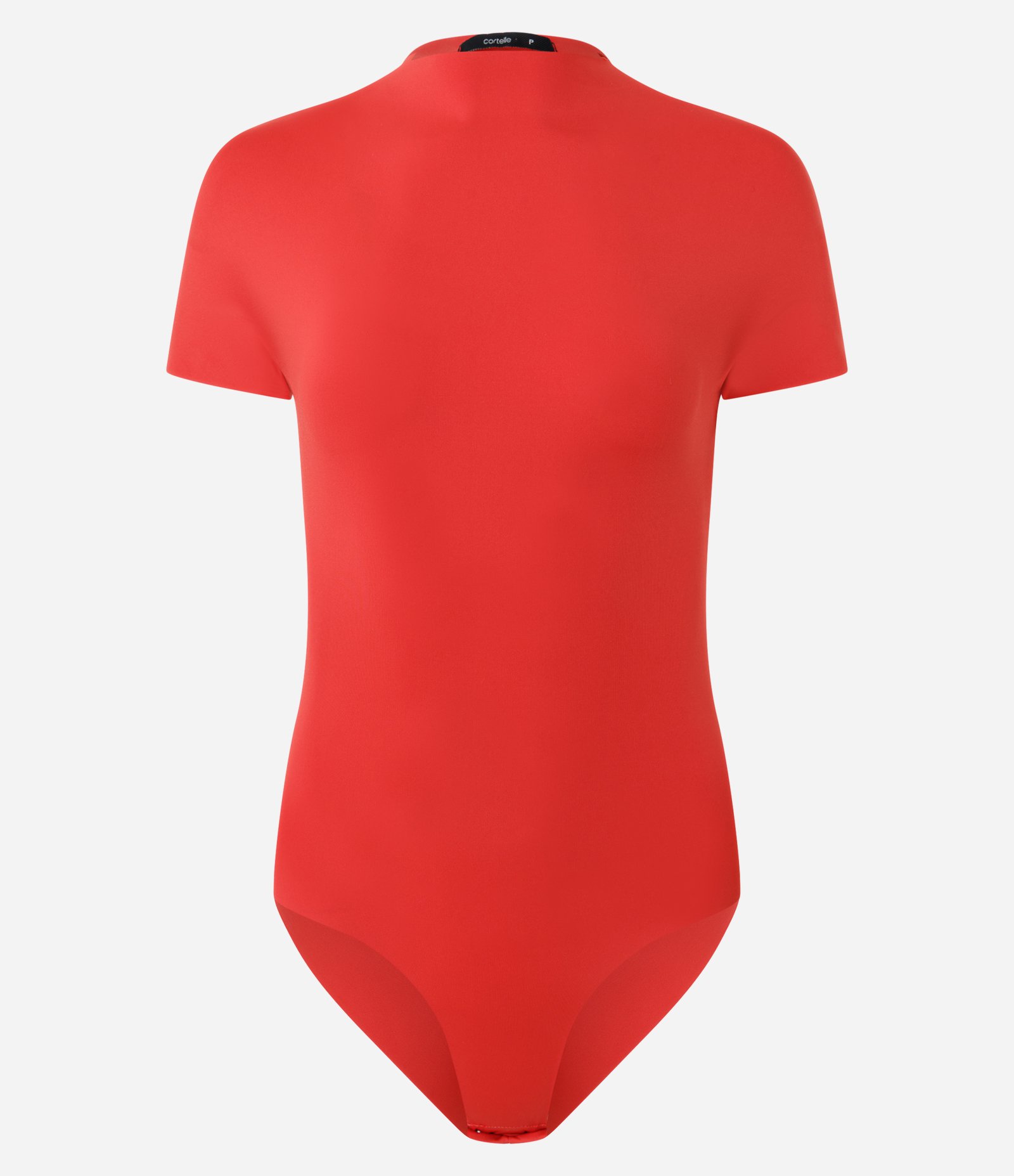 Body em Microfibra com Golinha Média Vermelho Alaranjado 6