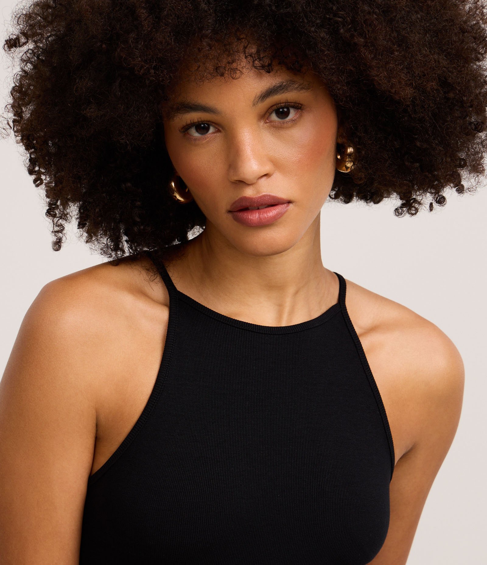 Body Canelado em Ribana com Decote Reto Preto 3