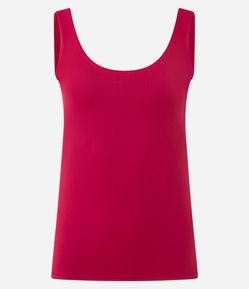 Blusa em Poliamida com Decote U e Alça Larga