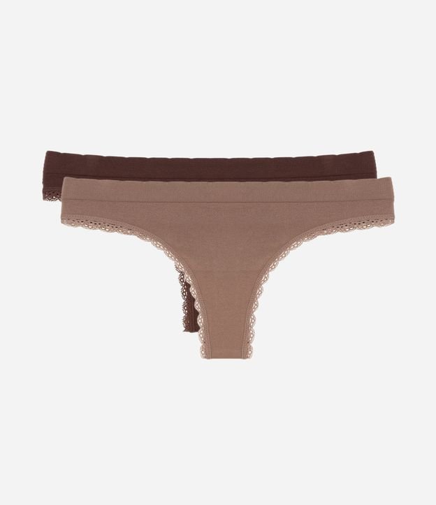 Kit 02 Calcinhas Biquíni em Poliamida Seamless