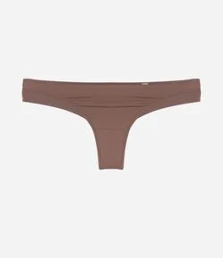 Calcinha Biquíni Fio Duplo em Microfibra com Cava Texturizada