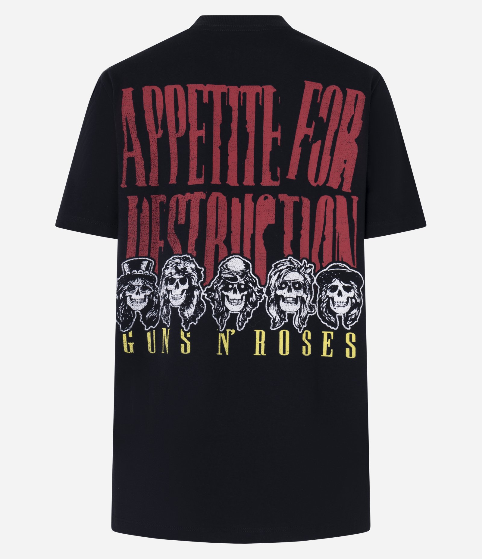 Camiseta em Algodão com Estampa Guns'n'Roses Frente e Costas Preto 6