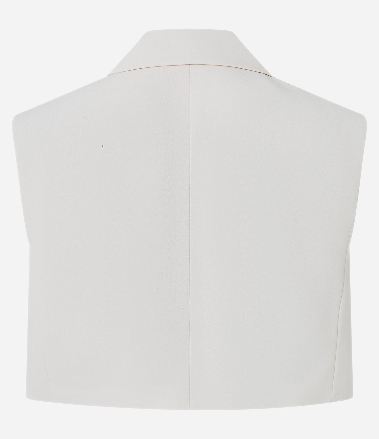 Colete em Crepe com Gola Blazer e Pregas Off White 6