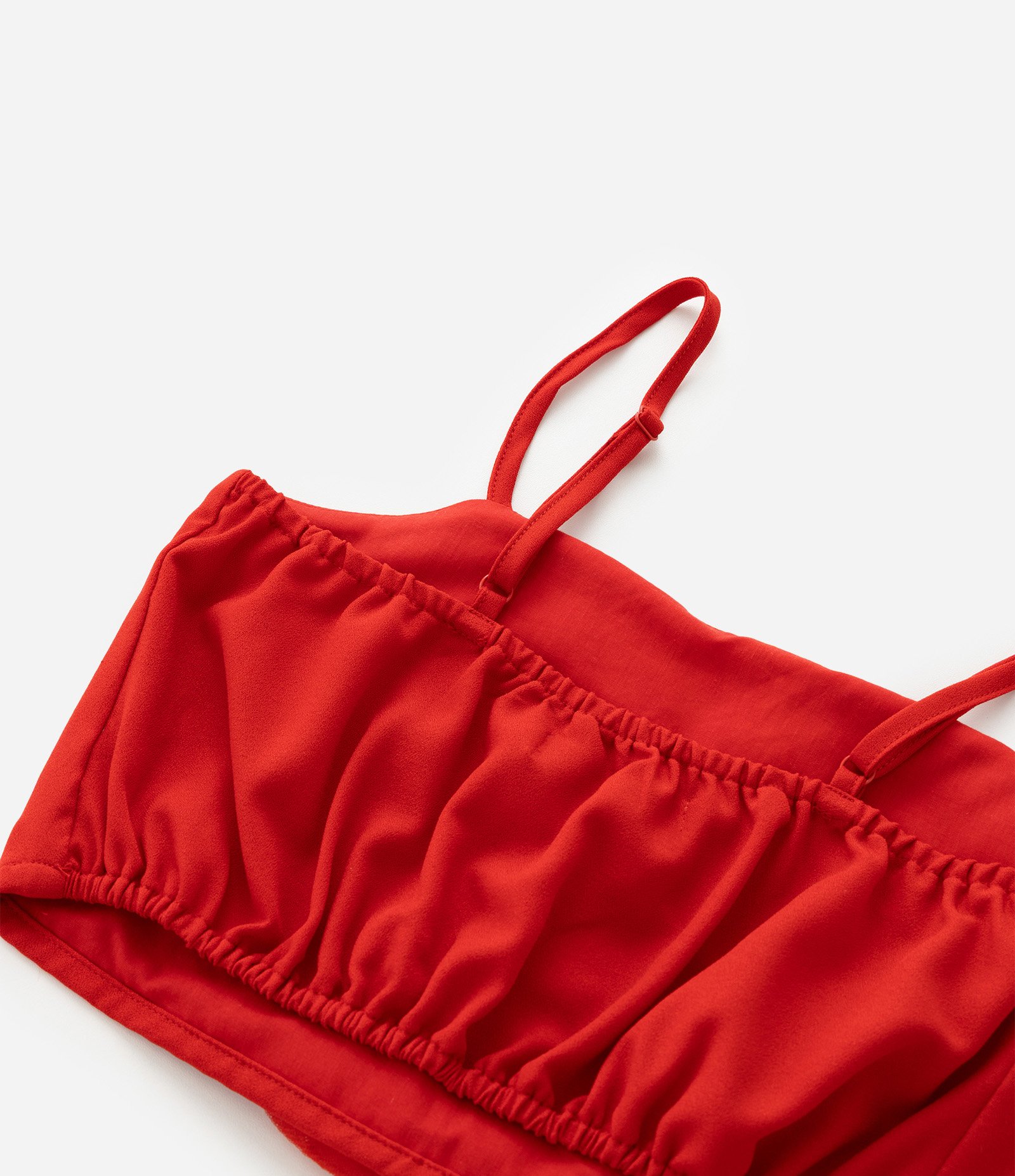 Blusa Infantil Cropped em Tule com Coração Aplicado - Tam 5 a 14 Anos Vermelho 5