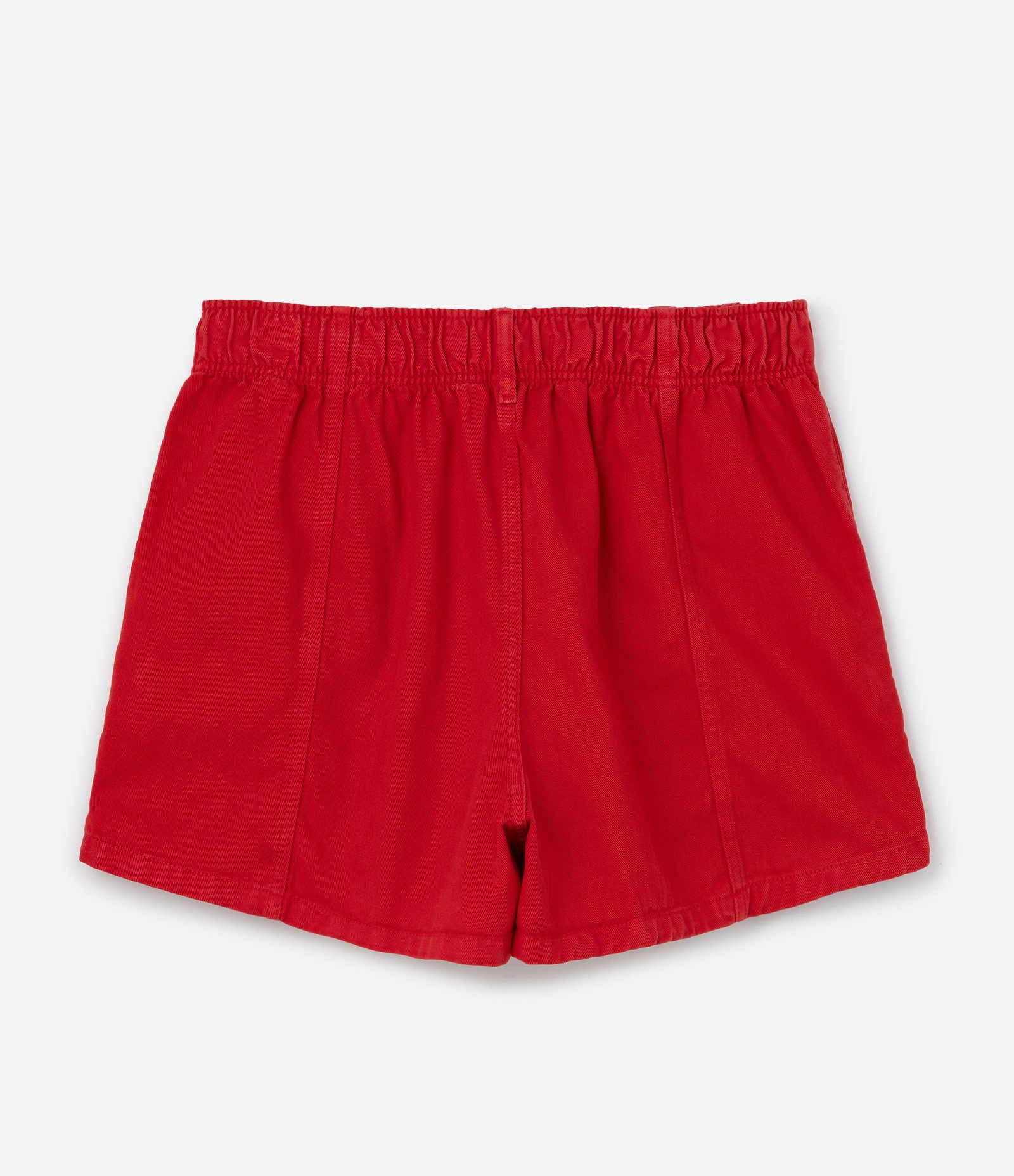 Short Comfy em Sarja com Cós Elástico e Botão Tartaruga Curve & Plus Size Vermelho 6