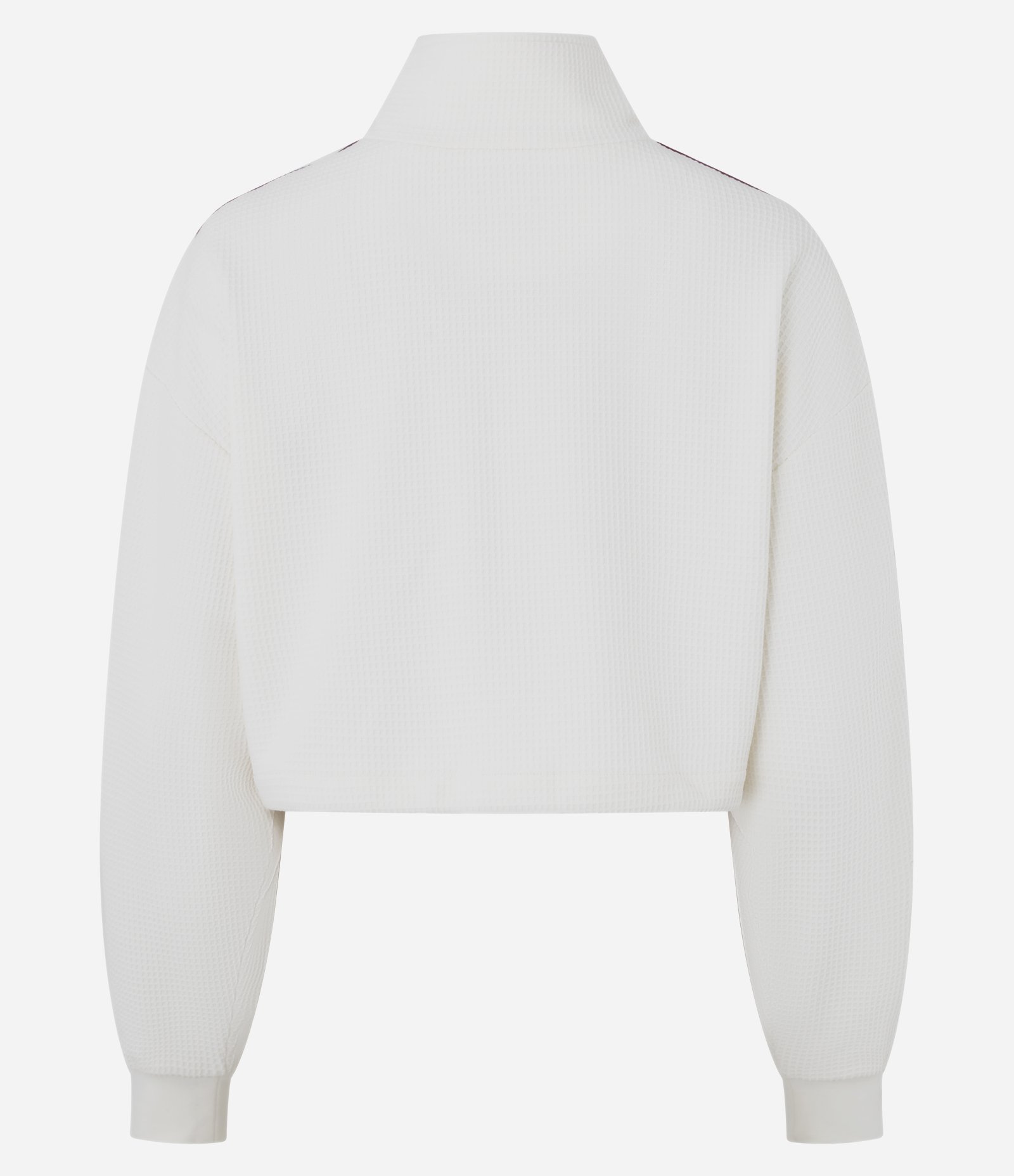 Jaqueta Boxy em Malha Waffle com Listras Laterais Off White 3