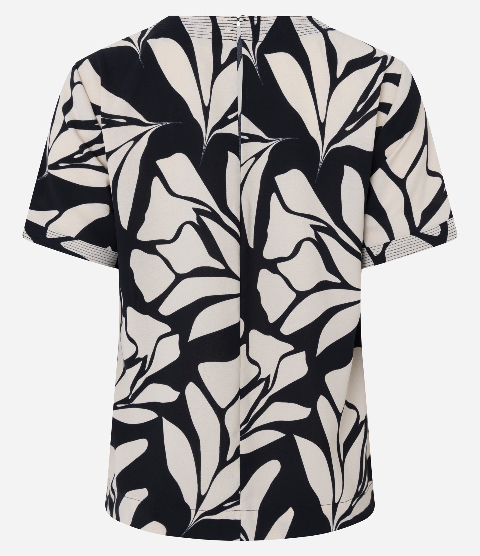 Blusa com Manga Curta e Estampa Floral Preto 5