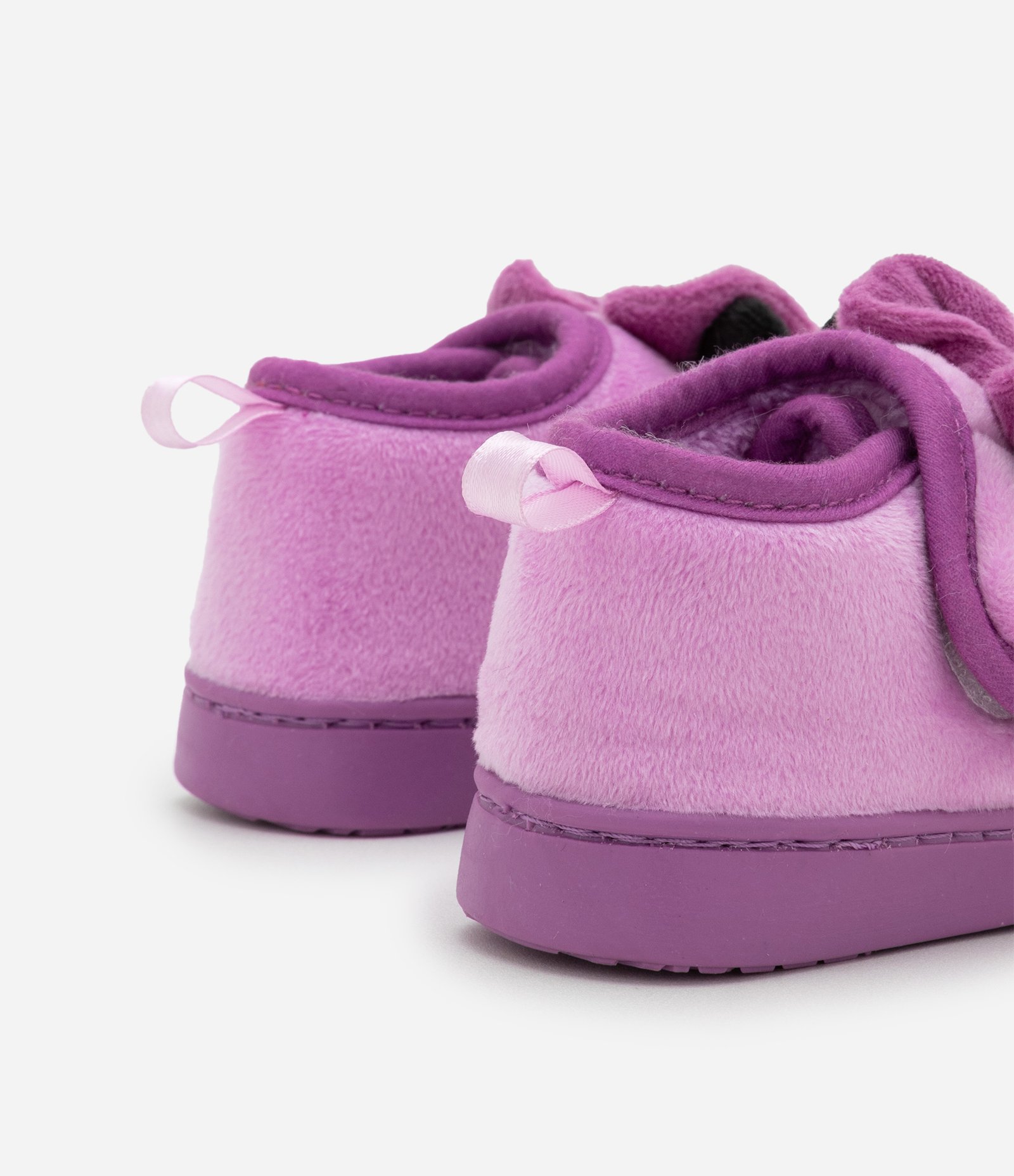 Pantufa Infantil Fechada Minnie com Laço 3D – Tam 19 a 28 Roxo 2