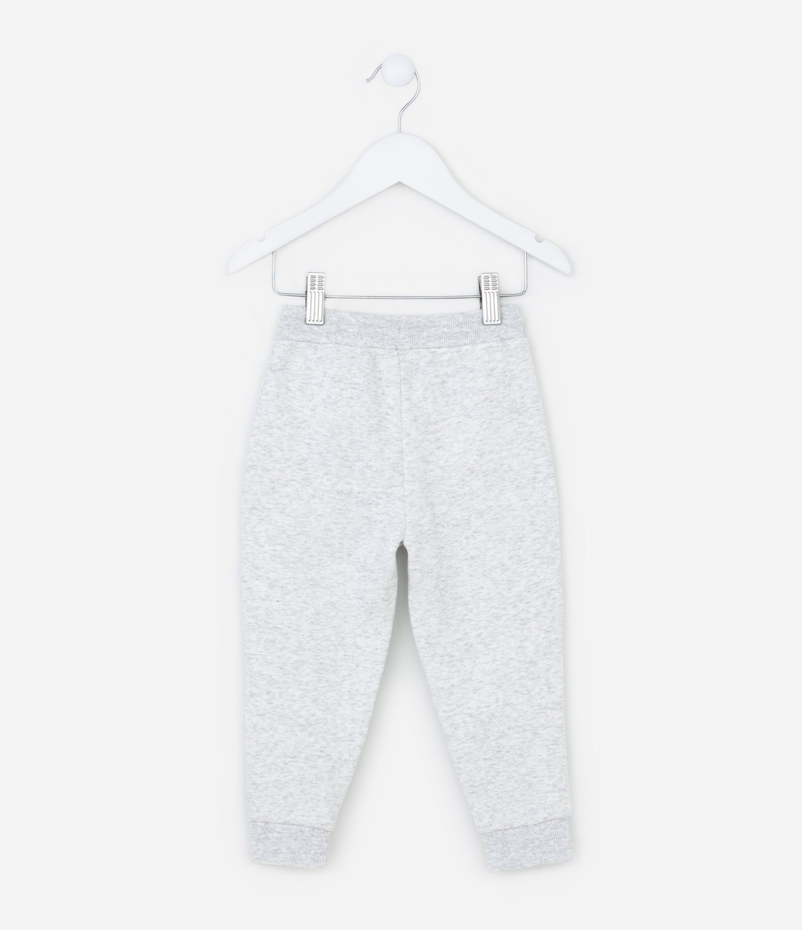 Calça Infantil em Moletom com Lettering Embossed – Tam 1 a 5/6 Anos Cinza Claro 2