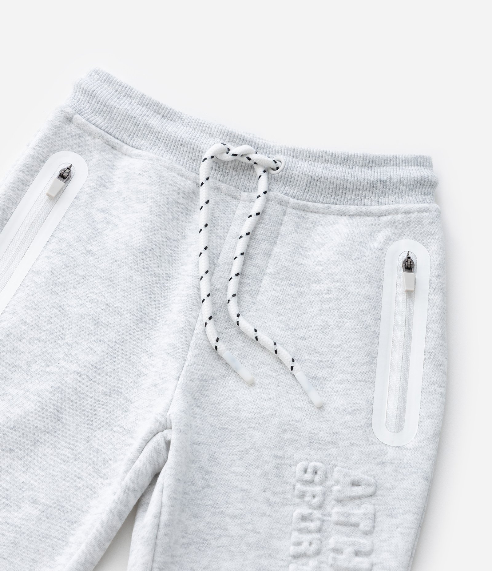 Calça Infantil em Moletom com Lettering Embossed – Tam 1 a 5/6 Anos Cinza Claro 4