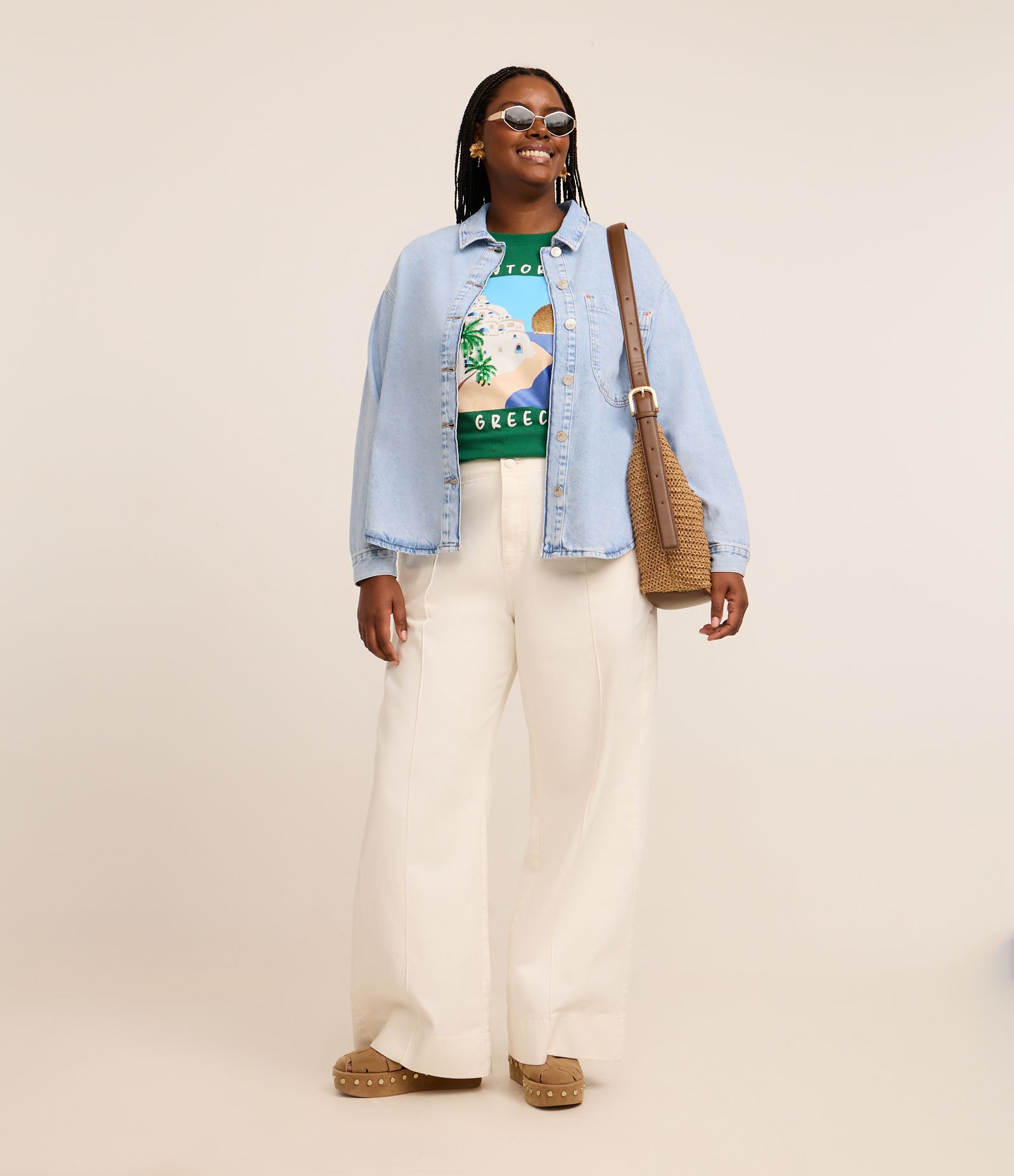 Jaqueta Overshirt em Jeans com Bolso Frontal Curve & Plus Size Azul 2