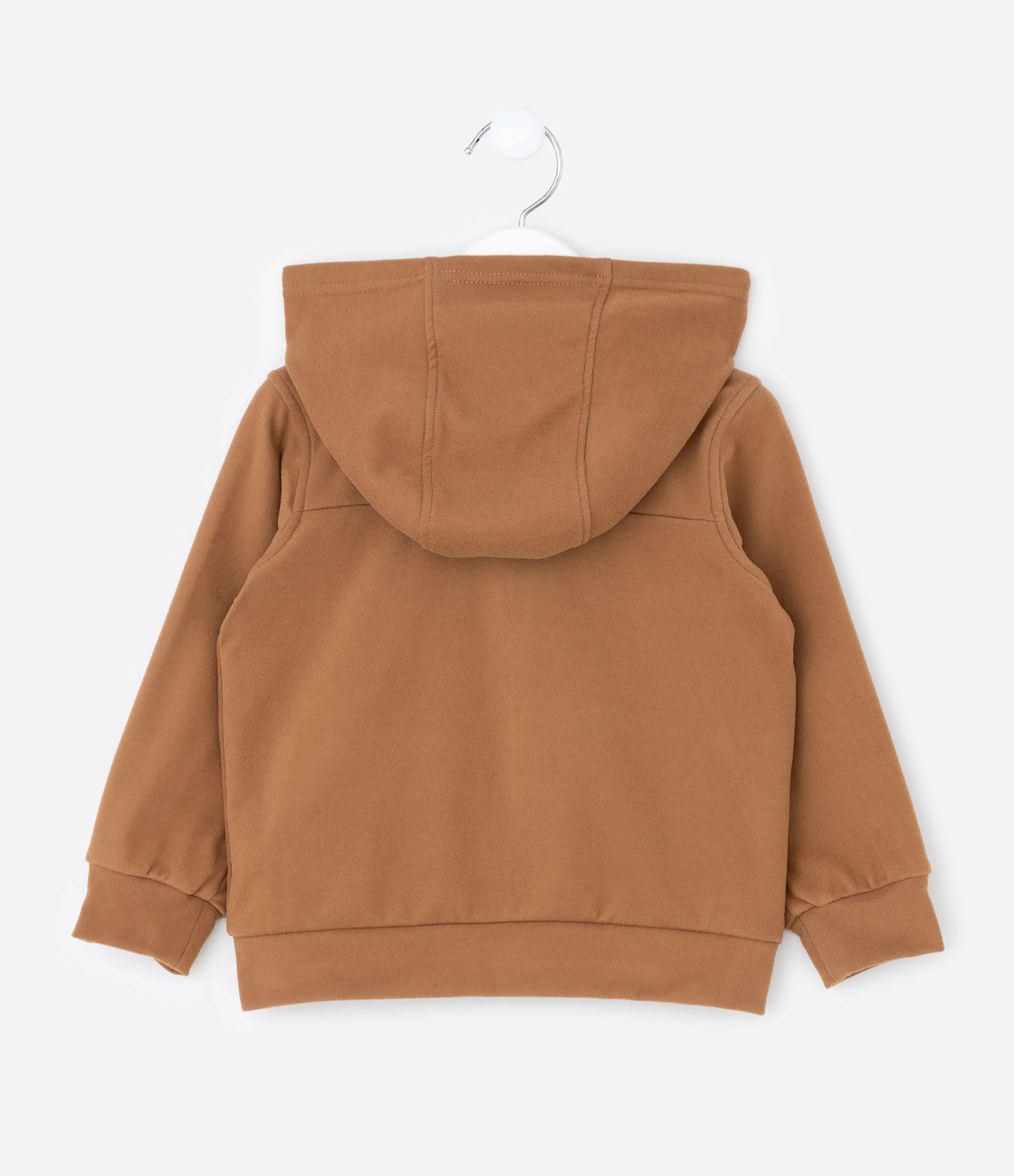 Casaco Infantil em Polar Fleece com Capuz e Bordado – Tam 1 a 5/6 Anos Caramelo 2