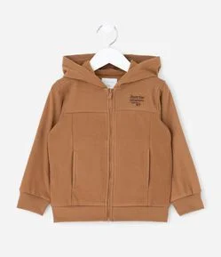 Casaco Infantil em Polar Fleece com Capuz e Bordado – Tam 1 a 5/6 Anos