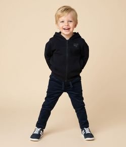 Casaco Infantil em Polar Fleece com Capuz e Bordado – Tam 1 a 6 Anos