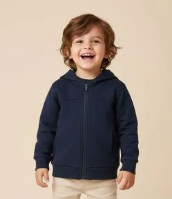 Casaco Infantil em Polar Fleece com Capuz e Bordado – Tam 1 a 6 Anos