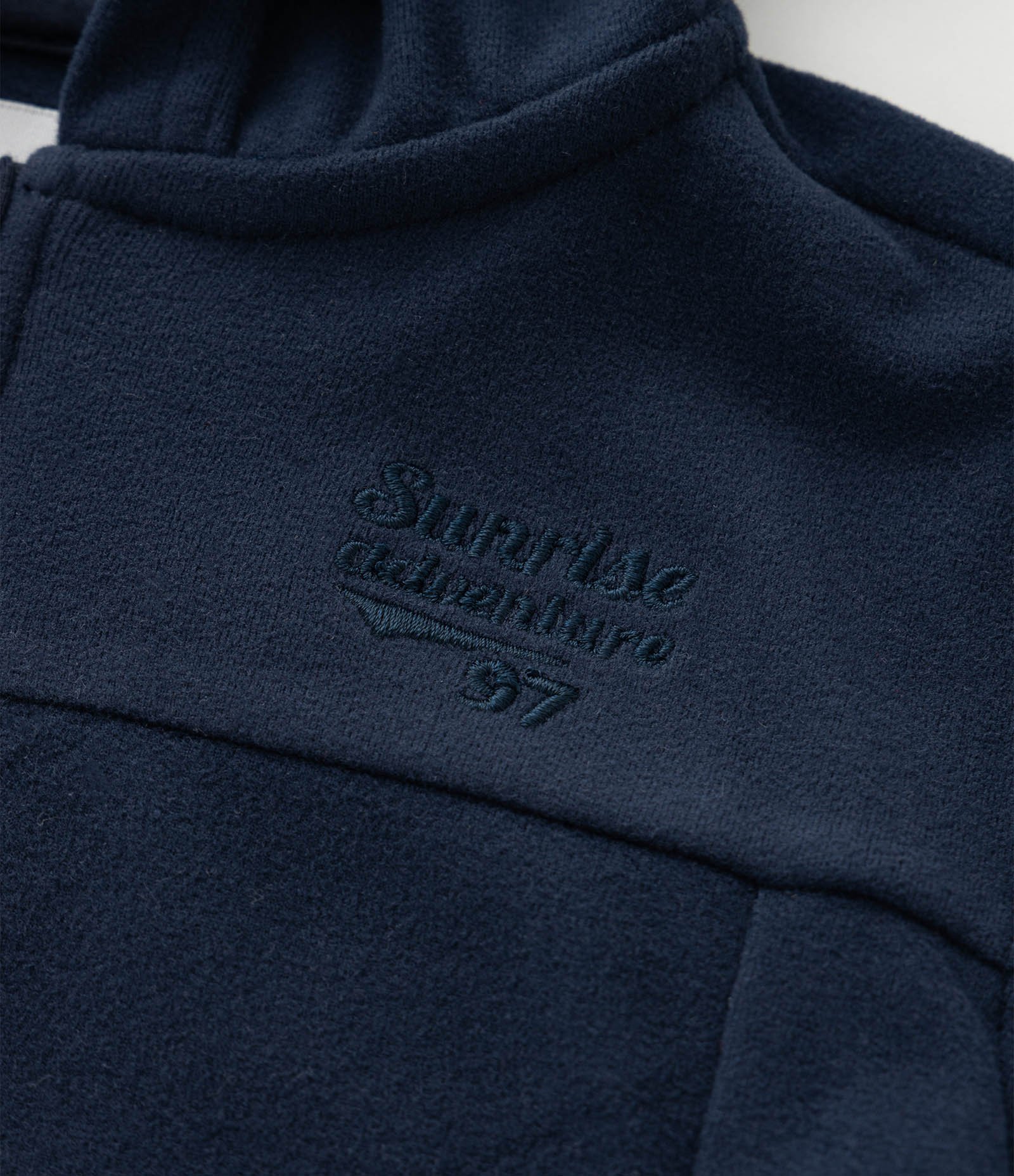 Casaco Infantil em Polar Fleece com Capuz e Bordado – Tam 1 a 5/6 Anos Azul Marinho 8