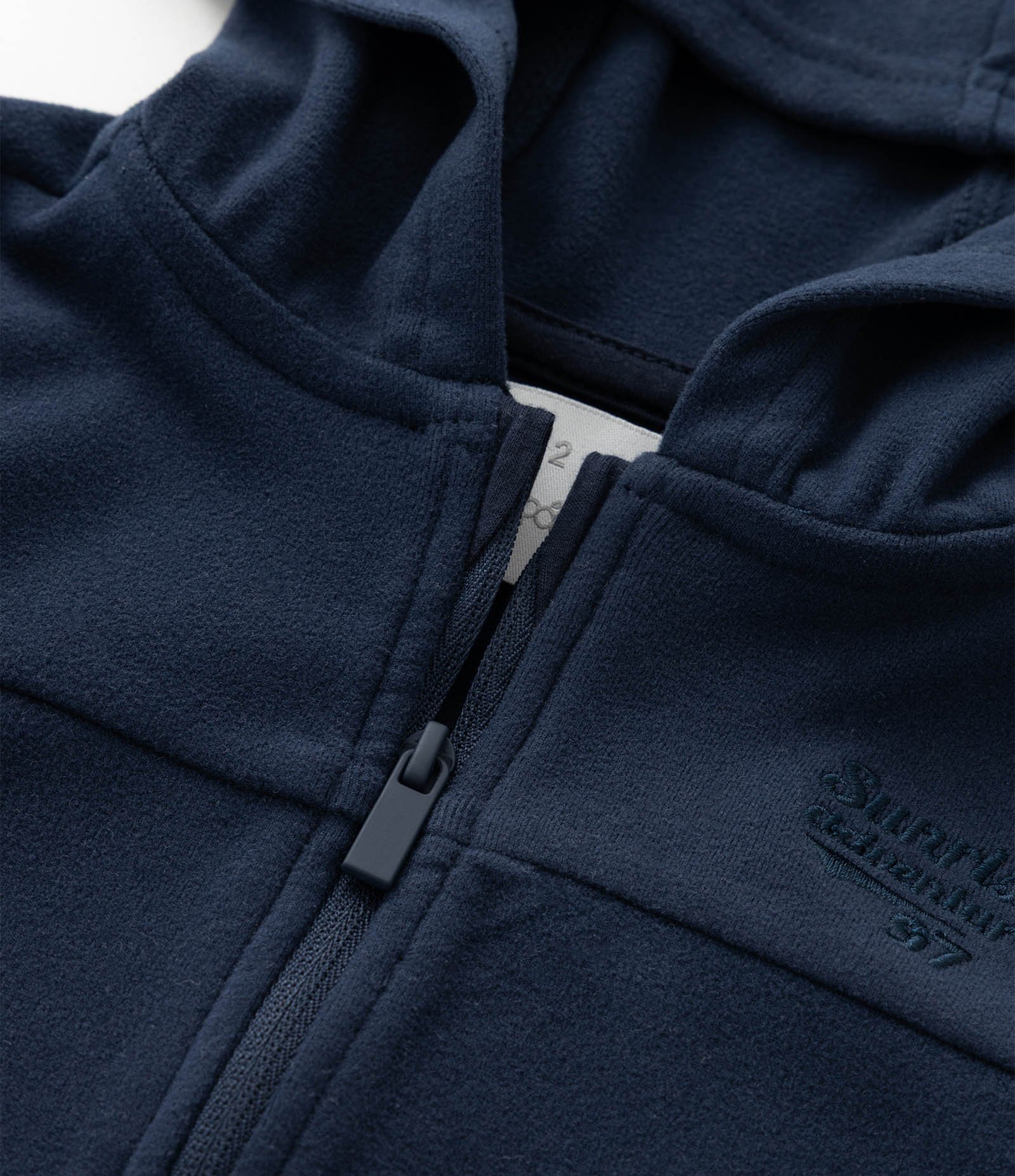 Casaco Infantil em Polar Fleece com Capuz e Bordado – Tam 1 a 5/6 Anos Azul Marinho 7