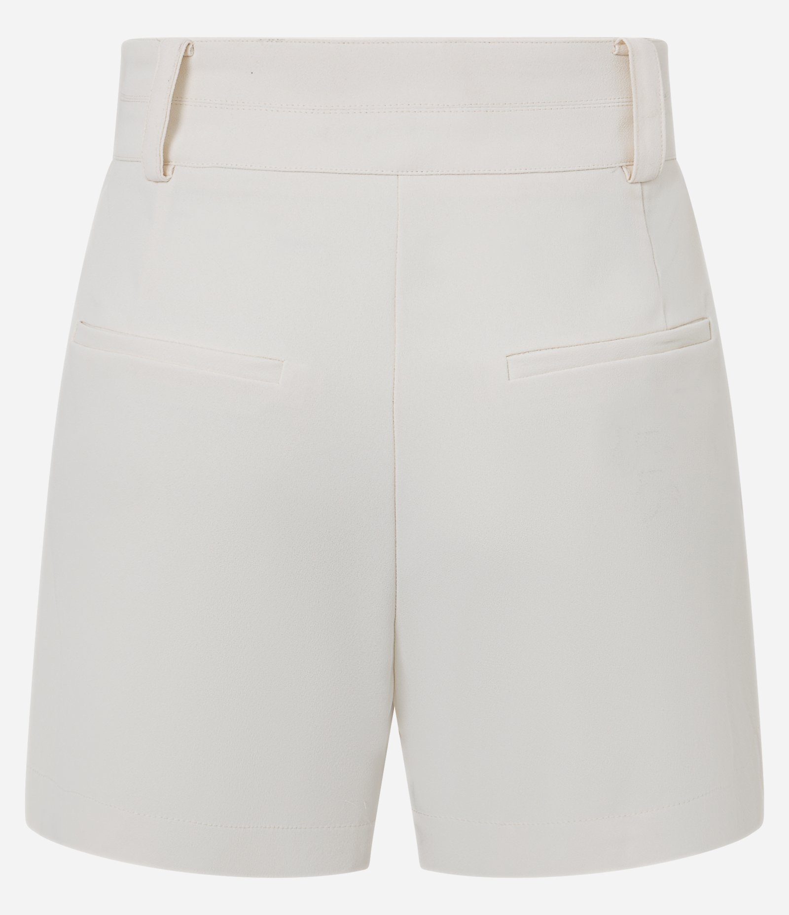 Bermuda em Crepe com Pregas e Cós Duplos Off White 7