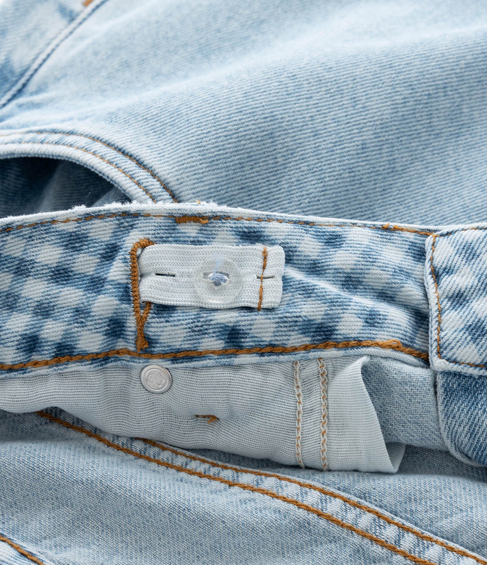 Calça Wide Leg em Jeans com Bolso Cargo Curve & Plus Size Azul 8