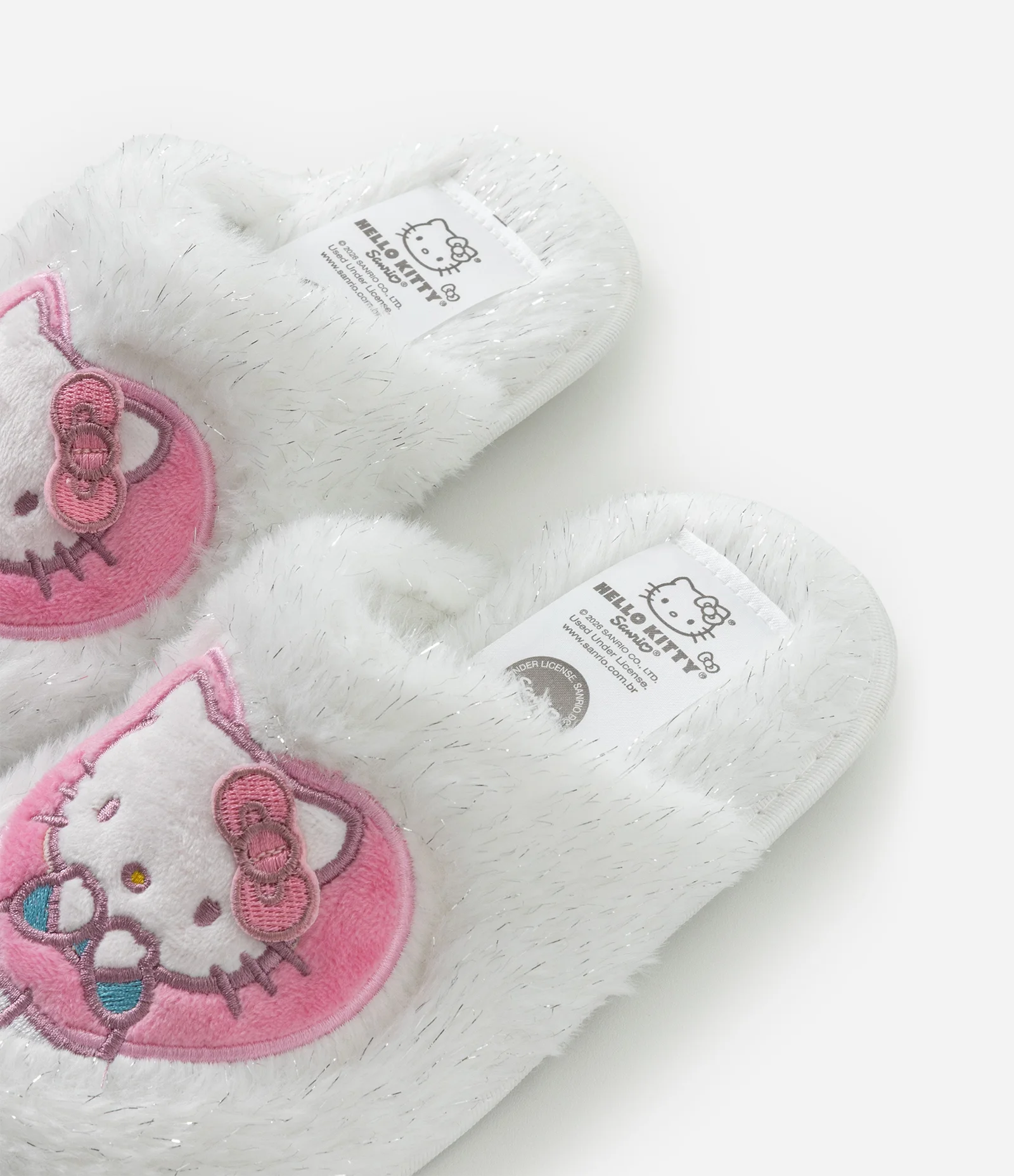 Pantufa Infantil Hello Kitty Soft – Tam 29 a 38 Branco/Rosa 2