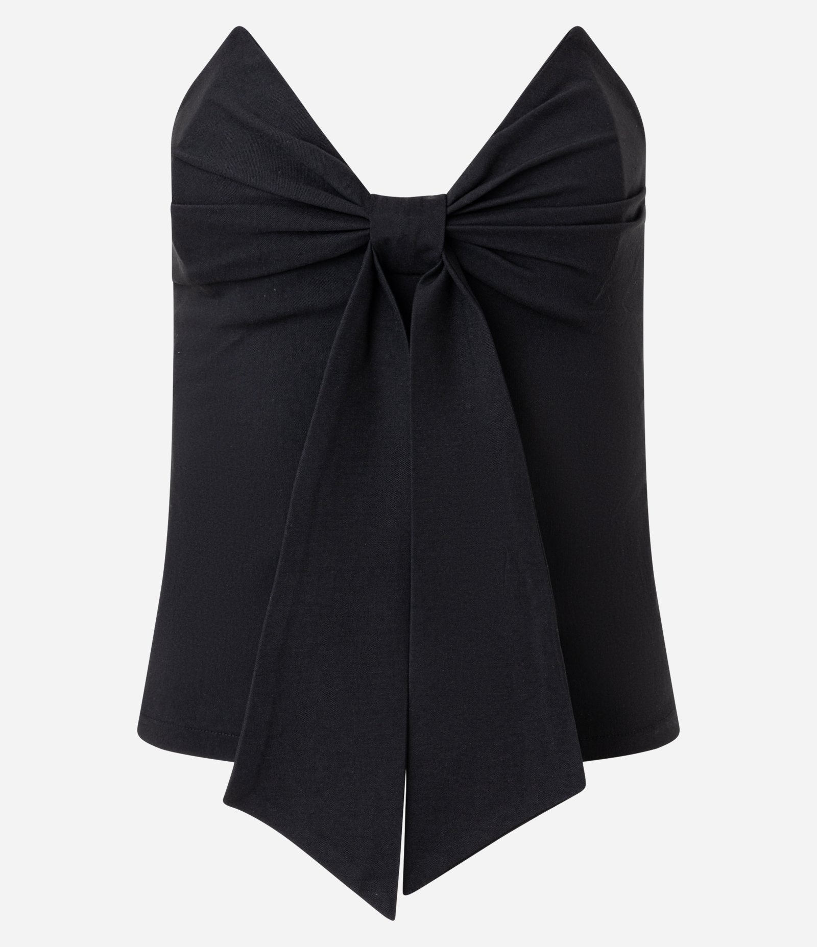 Blusa Sem Alça em Bengaline com Laço Preto 5