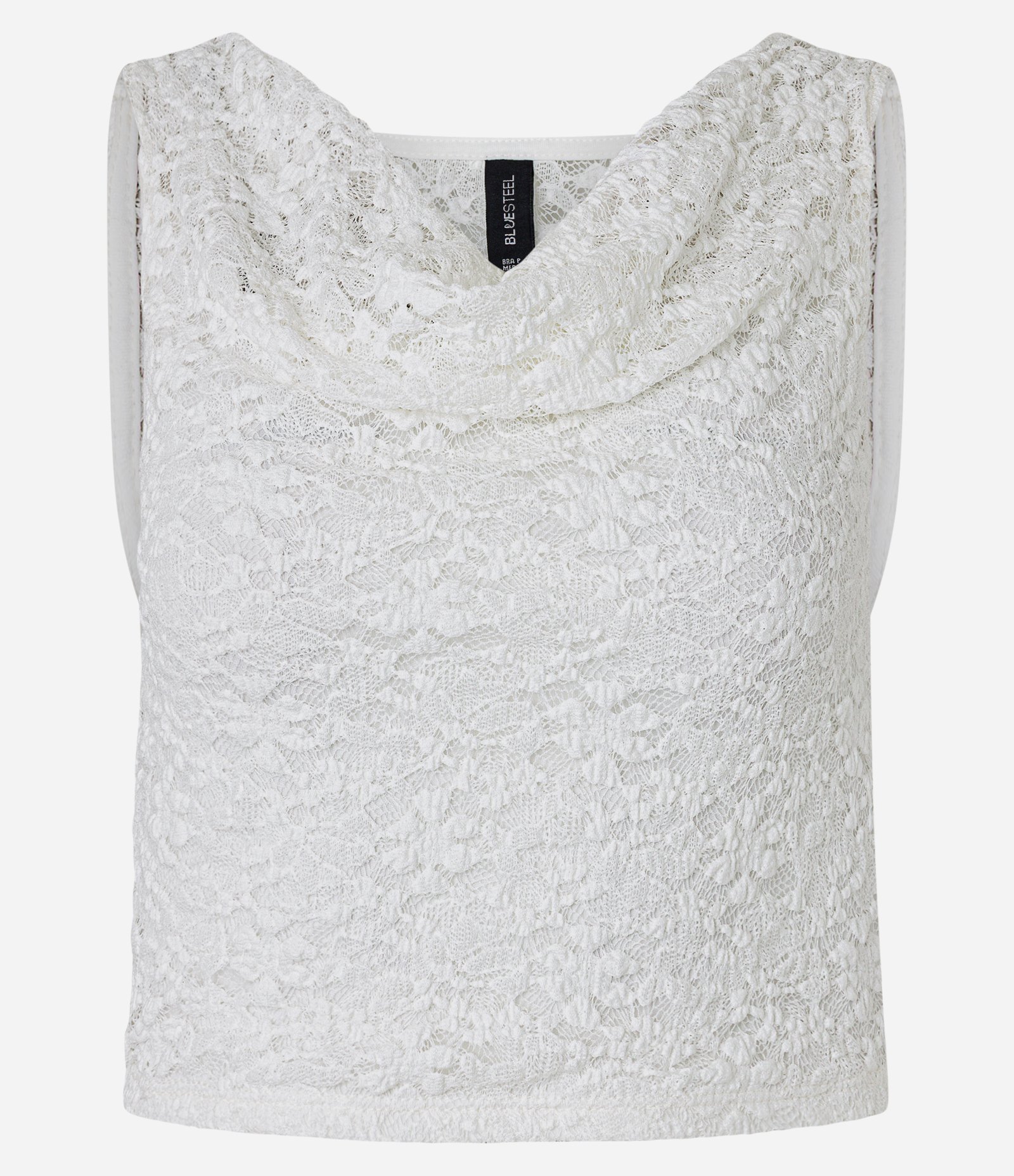 Blusa em Renda com Gola Redonda Branco 6