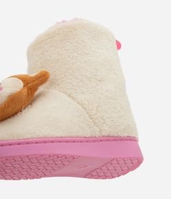 Pantufa Bota Infantil em Fleece com Carinha de Esquilo - Tam 19/20 ao 27/28
