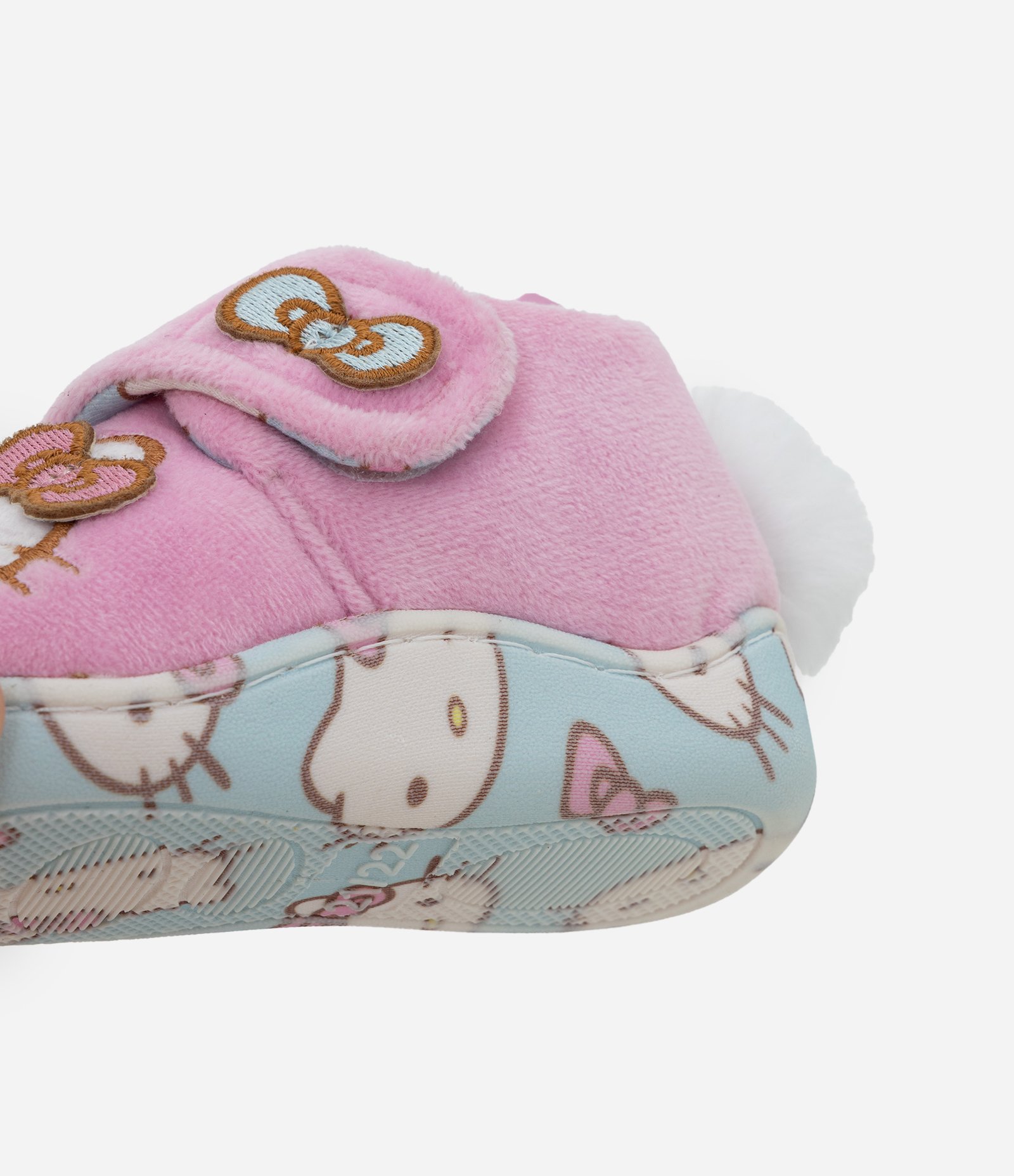 Pantufa Infantil Hello Kitty com Pompom - Tam 19 ao 28 Rosa 4