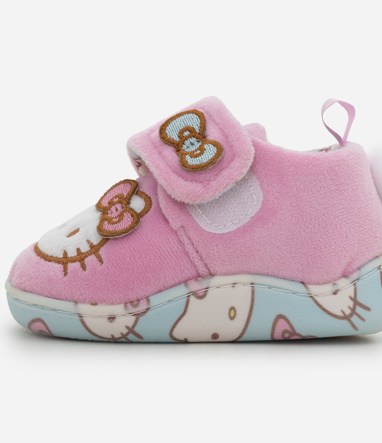 Pantufa Infantil Hello Kitty com Pompom - Tam 19 ao 28 Rosa 5