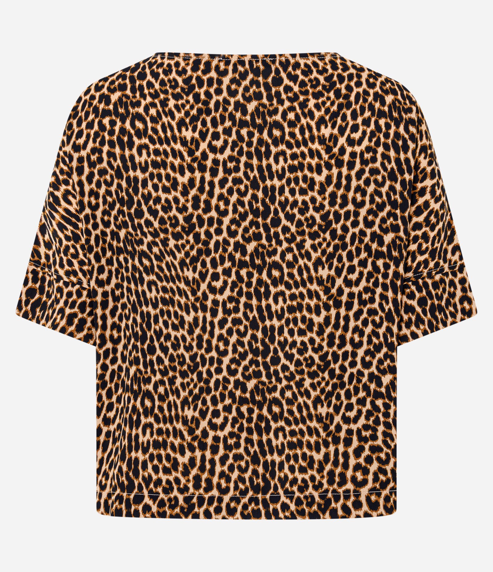 Blusa em Chiffon Animal Print Oncinha Preto 6