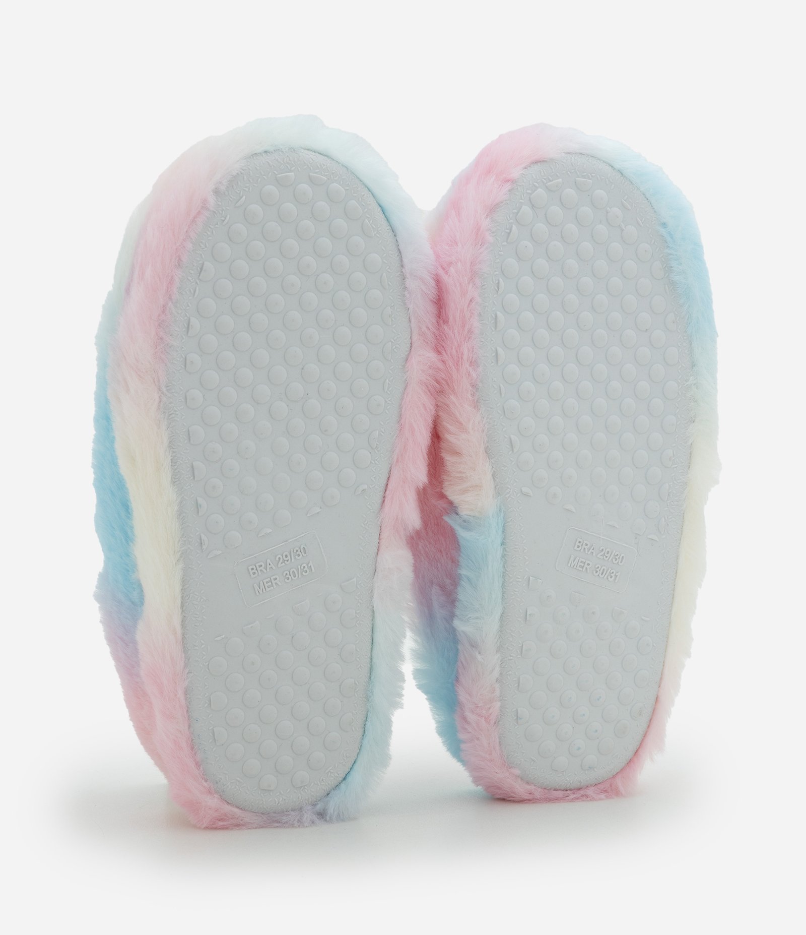 Pantufa em Fleece Felpado com Detalhe Frontal - Tam 30 ao 36 Azul 4