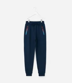 Calça Infantil em Tech Fleece com Bolso e Zíper - Tam 5 a 14 Anos