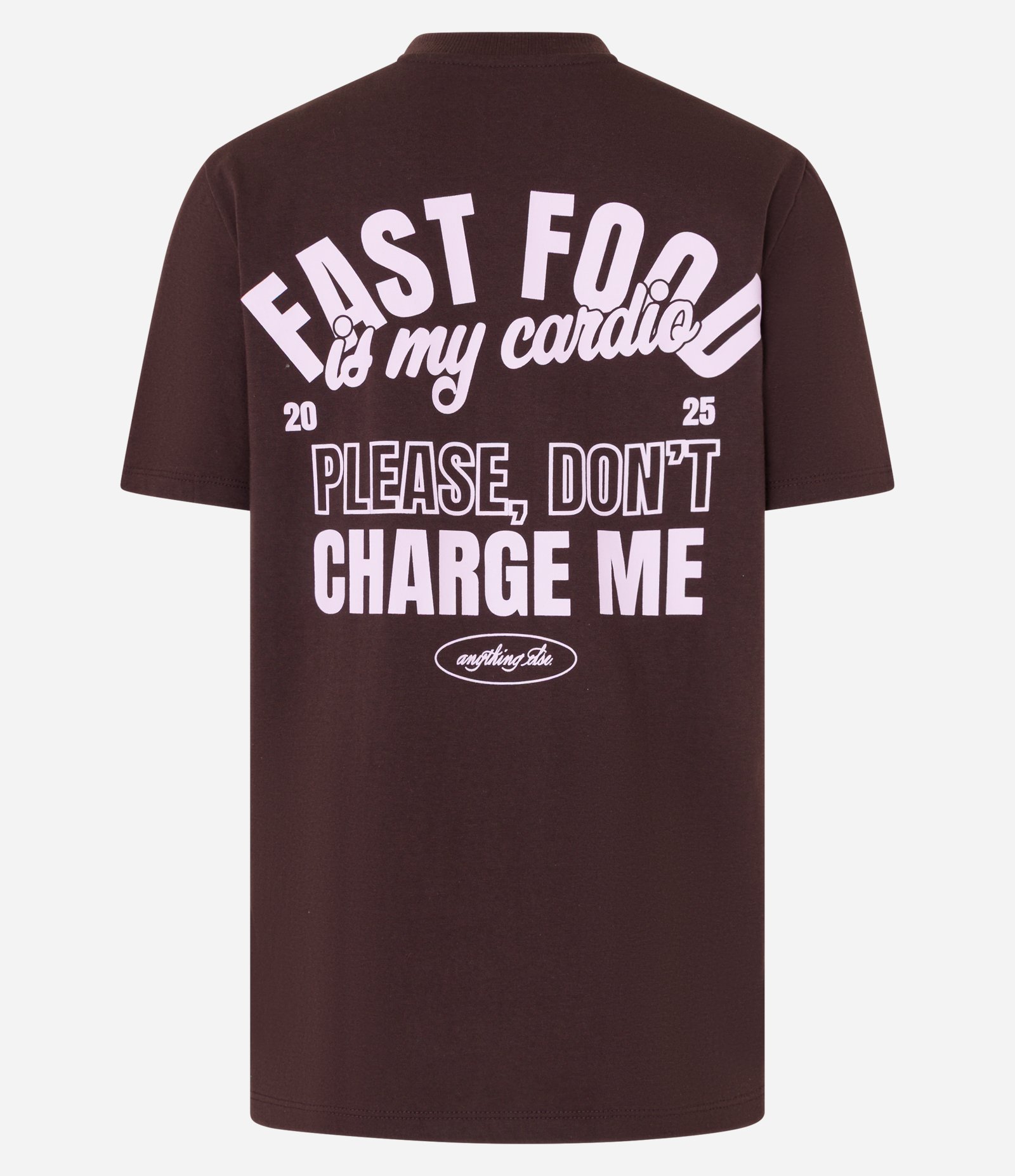 Camiseta T-Shirt em Algodão com Estampa Lettering Fast Food Marrom 6