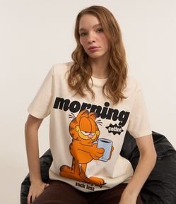 Camiseta em Algodão com Estampa Garfield