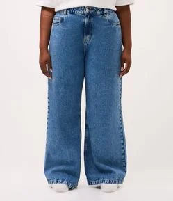 Calça Wide Leg Básica em Jeans Curve & Plus Size