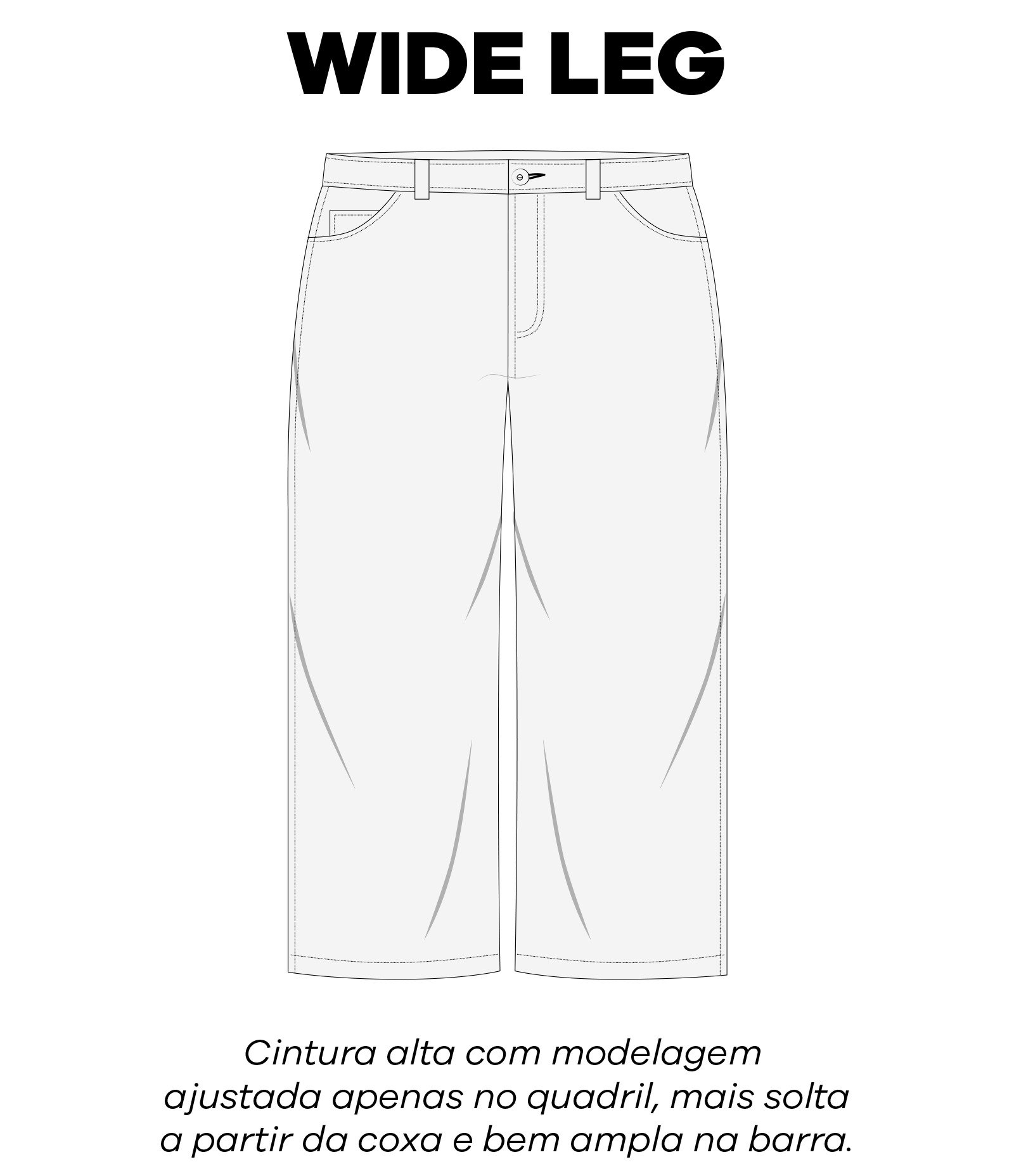 Calça Wide Leg Básica em Jeans Curve & Plus Size Azul 6