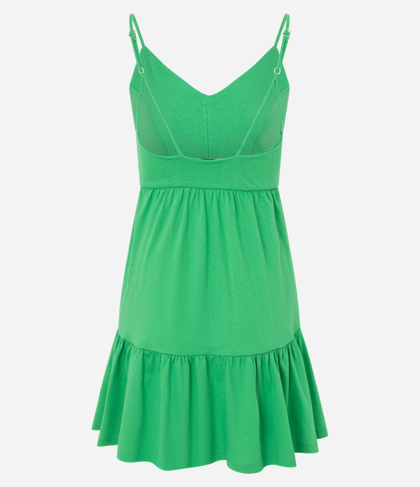 Vestido Curto em Algodão com Recorte e Alcinhas Finas Verde Claro 7