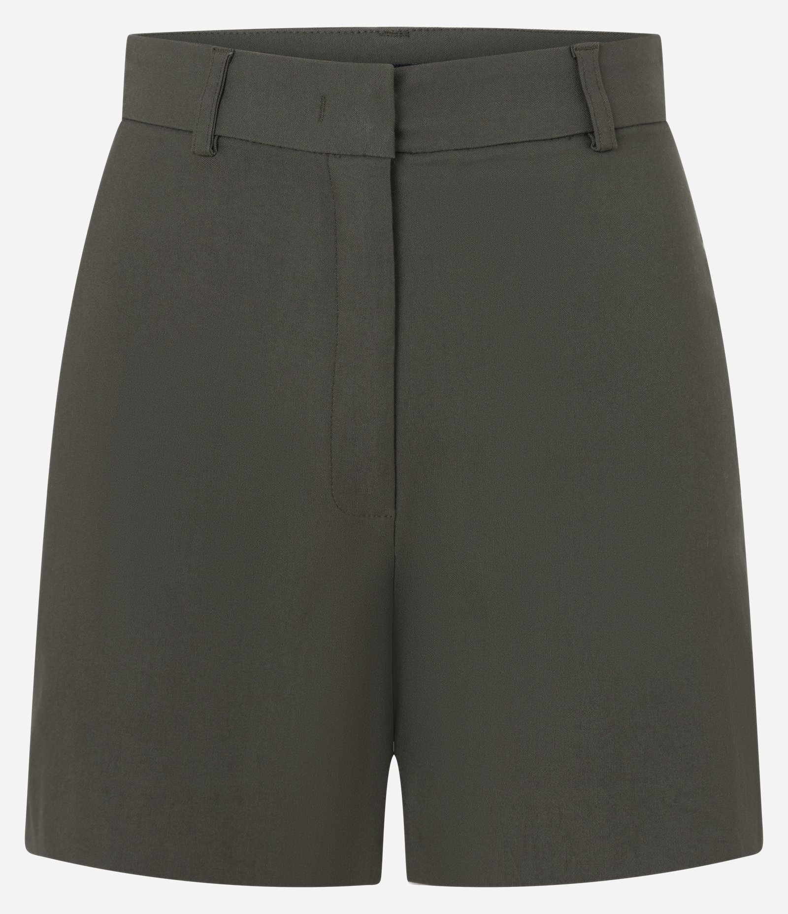 Short Reto Alfaiatado Cintura Alta em Bengaline Verde Oliva 5